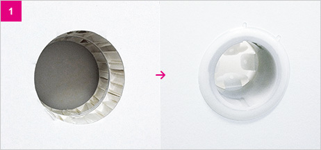 ジョイントの取り付け方　メスパーツを差し込む