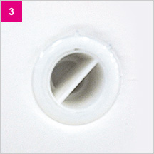 ジョイントの取り付け方　オスパーツを右に回す